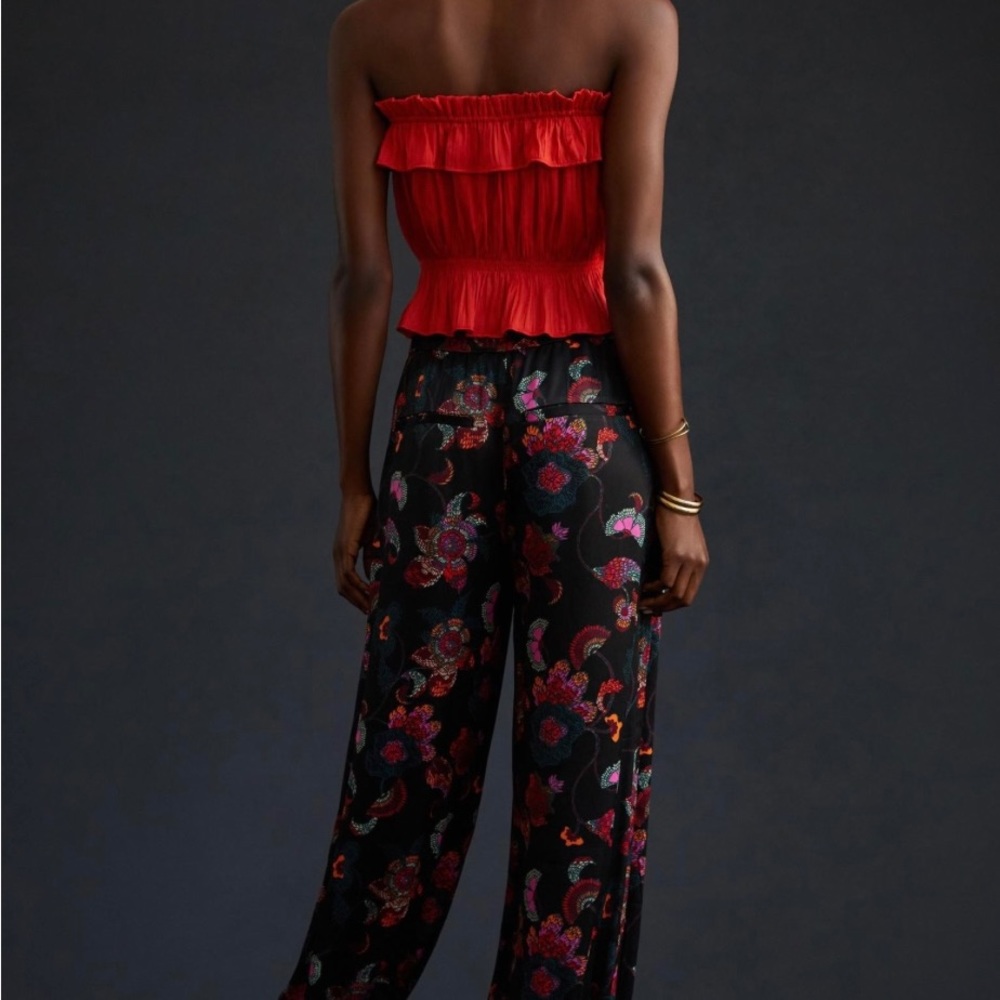 NWT By Anthropologie the Silky Satin Balloon Leg Cargo Pants - Picture 4 of 7